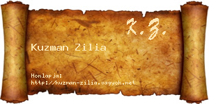 Kuzman Zilia névjegykártya